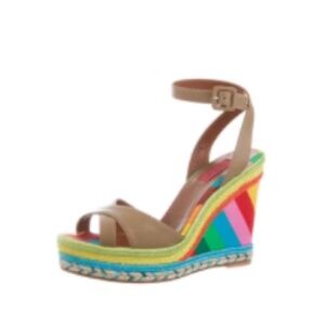 Valentino Rainbow Wedge Espadrilles